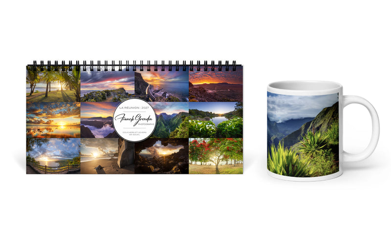 Objets divers : Calendrier de bureau, MUGS